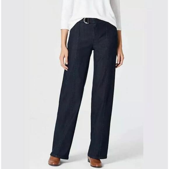 J Jill Tailored Wide Leg Denim Trouser Jeans 6 - Picture 1 of 7